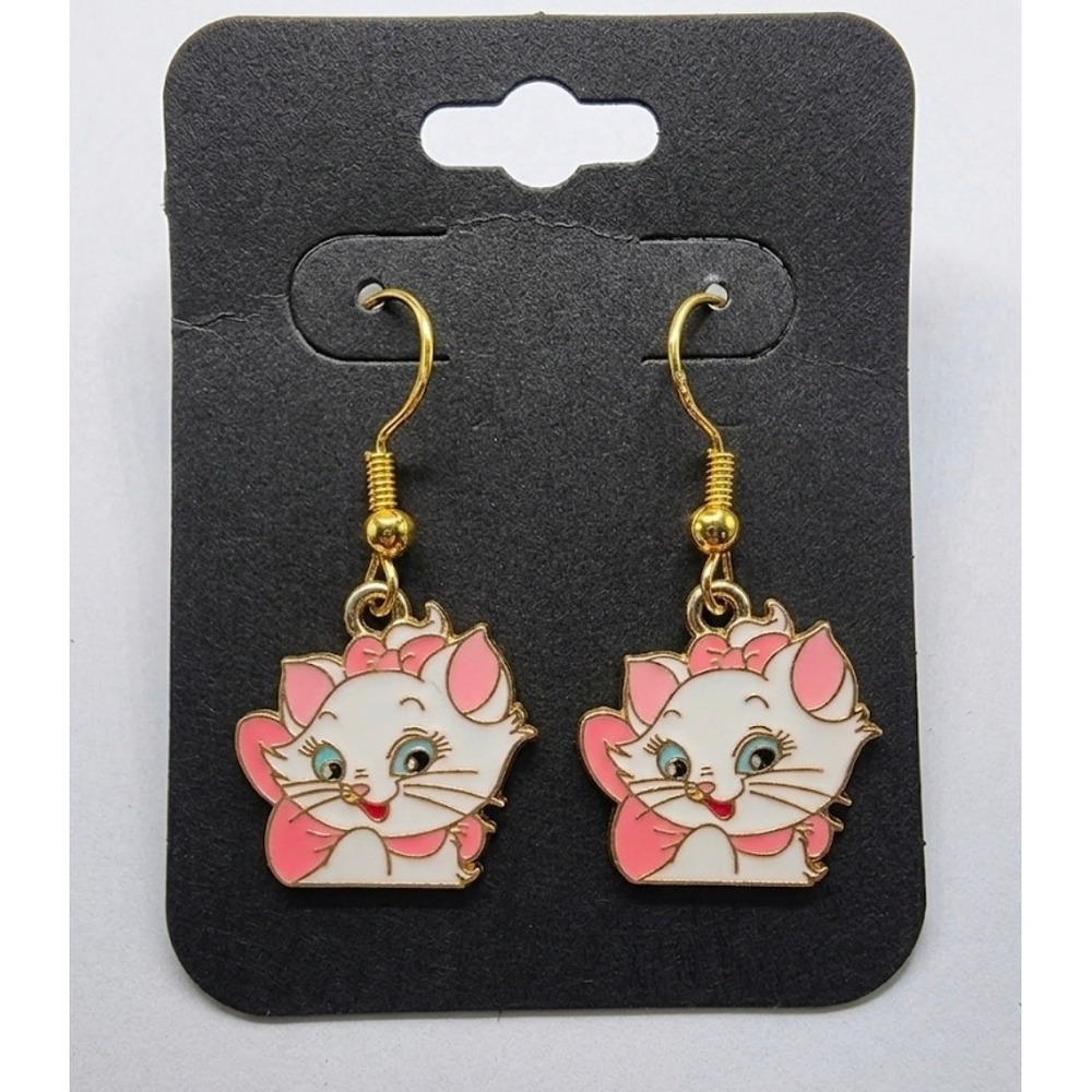 Marie Aristocats Disney Earrings Cats Kitten Handmade Hypoallergenic BUNDLE2Save